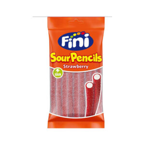 FINI KUMMIKOMMID MAASIKA MAITSEGA SOUR PENCILS 125G